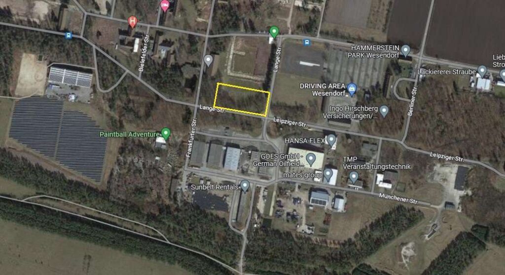 Kartenausschnitt, Quelle Googl