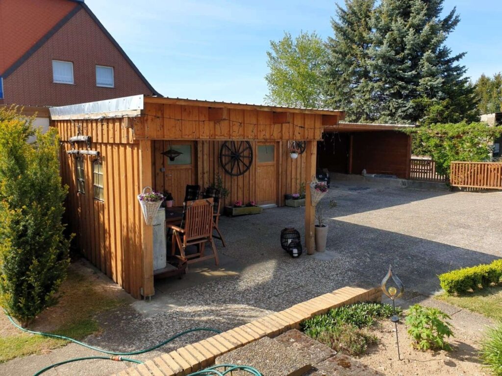 Überdachte Sitzecke